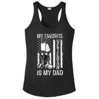 My Favorite Veteran Is My Dad Army Military Veterans Day Ladies PosiCharge Competitor Racerback Tank