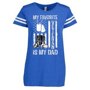 My Favorite Veteran Is My Dad Army Military Veterans Day Enza Ladies Jersey Football T-Shirt