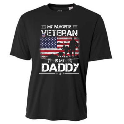 My Favorite Veteran Is My Daddy Flag Father Veterans Day Cooling Performance Crew T-Shirt