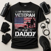 My Favorite Veteran Is My Daddy Flag Father Veterans Day Cooling Performance Crew T-Shirt