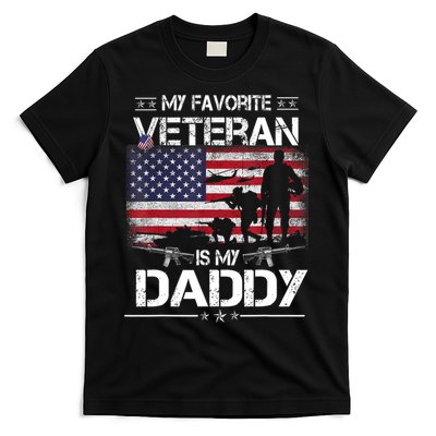 My Favorite Veteran Is My Daddy Flag Father Veterans Day T-Shirt