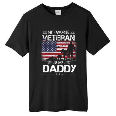 My Favorite Veteran Is My Daddy Flag Father Veterans Day Tall Fusion ChromaSoft Performance T-Shirt