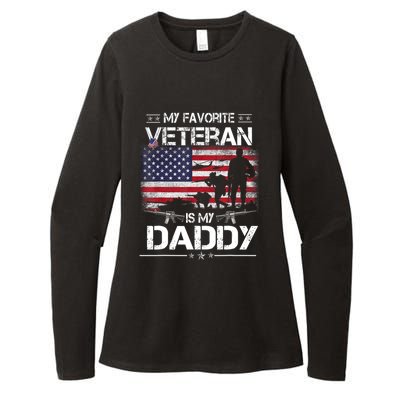 My Favorite Veteran Is My Daddy Flag Father Veterans Day Womens CVC Long Sleeve Shirt