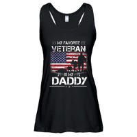 My Favorite Veteran Is My Daddy Flag Father Veterans Day Ladies Essential Flowy Tank