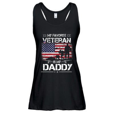 My Favorite Veteran Is My Daddy Flag Father Veterans Day Ladies Essential Flowy Tank