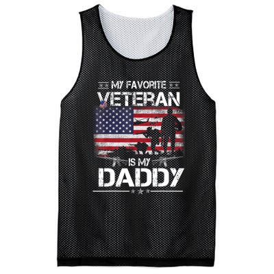 My Favorite Veteran Is My Daddy Flag Father Veterans Day Mesh Reversible Basketball Jersey Tank