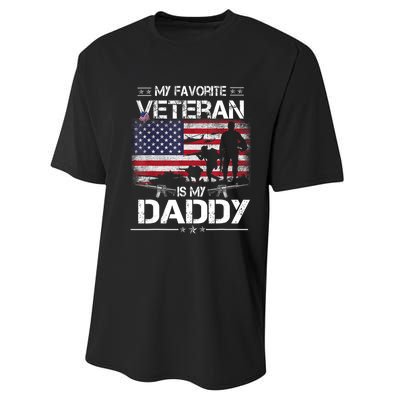 My Favorite Veteran Is My Daddy Flag Father Veterans Day Performance Sprint T-Shirt