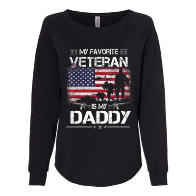 My Favorite Veteran Is My Daddy Flag Father Veterans Day Womens California Wash Sweatshirt