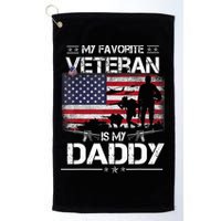 My Favorite Veteran Is My Daddy Flag Father Veterans Day Golf Towel