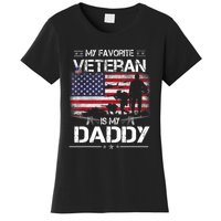 My Favorite Veteran Is My Daddy Flag Father Veterans Day Women's T-Shirt