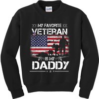 My Favorite Veteran Is My Daddy Flag Father Veterans Day Kids Sweatshirt