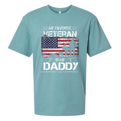 My Favorite Veteran Is My Daddy Flag Father Veterans Day Sueded Cloud Jersey T-Shirt