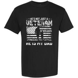 Military Family Veteran Support My Dad US Veteran Patriotic Garment-Dyed Heavyweight T-Shirt