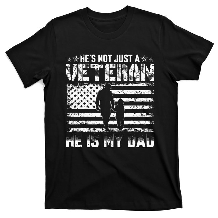 Military Family Veteran Support My Dad US Veteran Patriotic T-Shirt