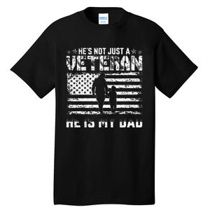 Military Family Veteran Support My Dad US Veteran Patriotic Tall T-Shirt