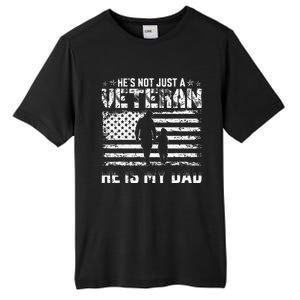 Military Family Veteran Support My Dad US Veteran Patriotic Tall Fusion ChromaSoft Performance T-Shirt