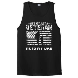 Military Family Veteran Support My Dad US Veteran Patriotic PosiCharge Competitor Tank