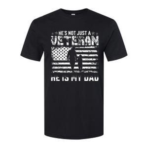 Military Family Veteran Support My Dad US Veteran Patriotic Softstyle CVC T-Shirt