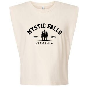 Mystic Falls Virginia Salvatore Stefan Damon Vampire Fan Gift Garment-Dyed Women's Muscle Tee