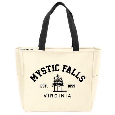 Mystic Falls Virginia Salvatore Stefan Damon Vampire Fan Gift Zip Tote Bag