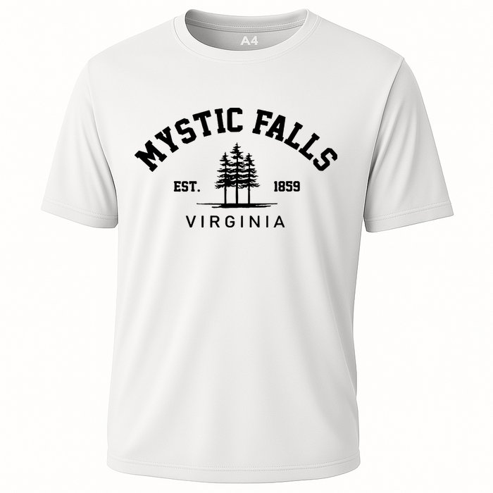 Mystic Falls Virginia Salvatore Stefan Damon Vampire Fan Gift Cooling Performance Crew T-Shirt
