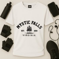 Mystic Falls Virginia Salvatore Stefan Damon Vampire Fan Gift Cooling Performance Crew T-Shirt