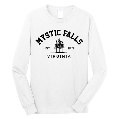 Mystic Falls Virginia Salvatore Stefan Damon Vampire Fan Gift Long Sleeve Shirt