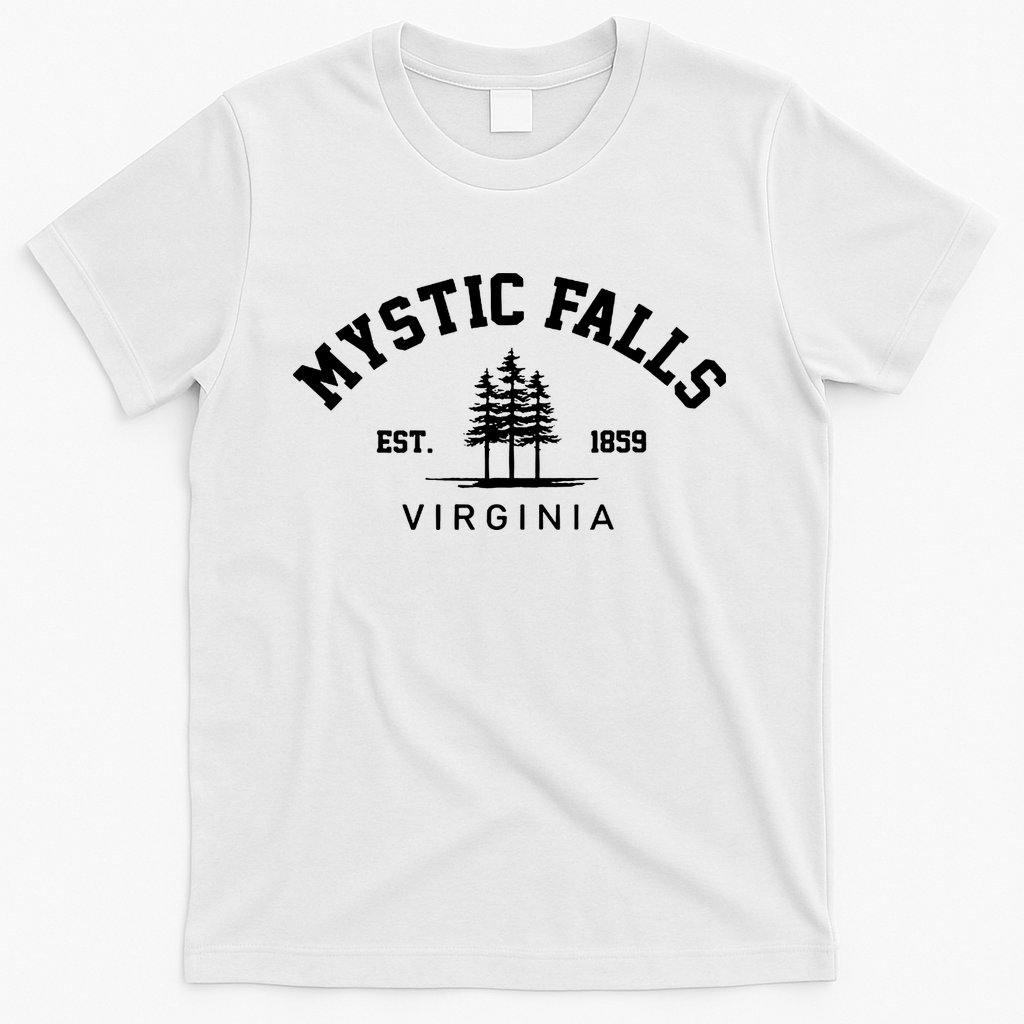 Mystic Falls Virginia Salvatore Stefan Damon Vampire Fan Gift T-Shirt