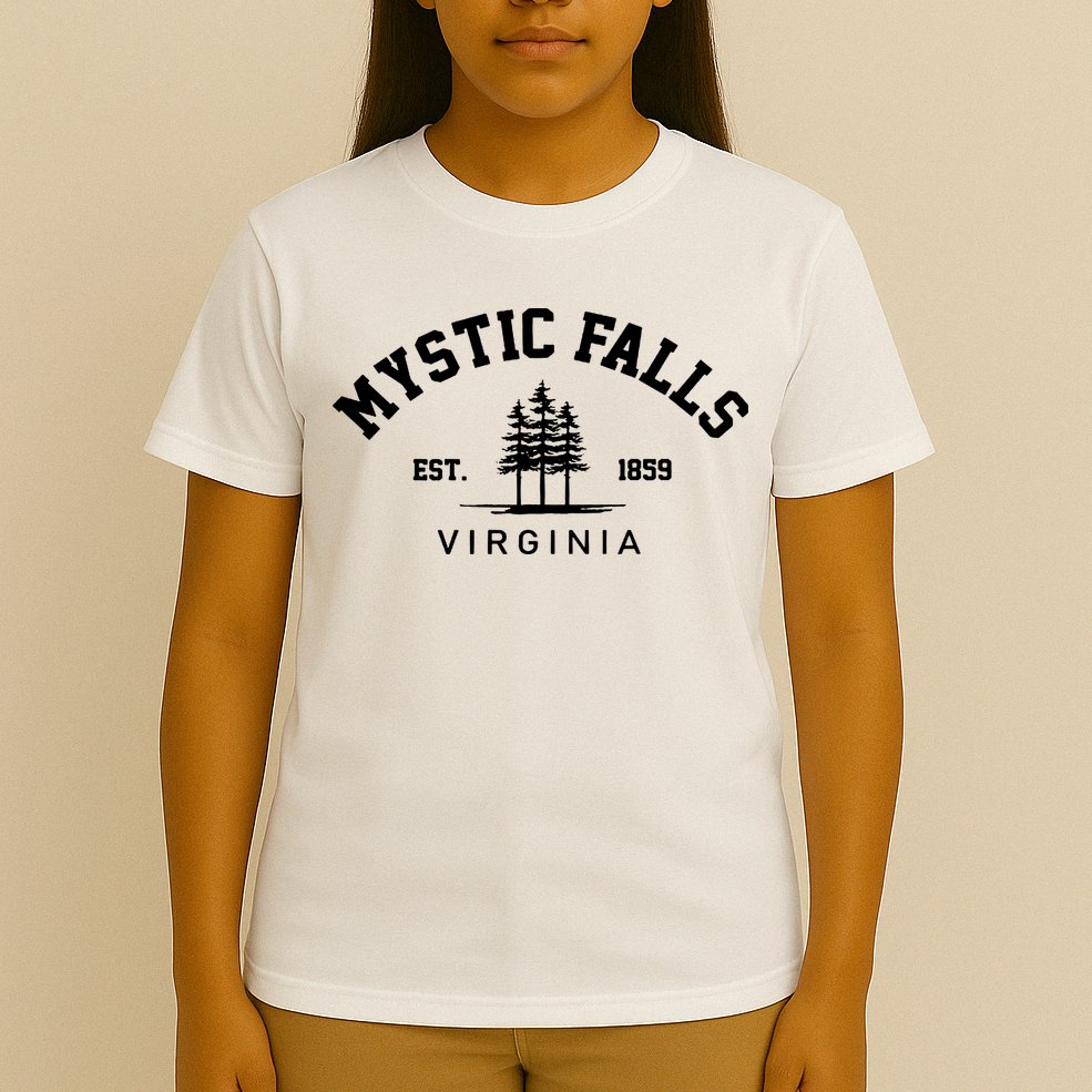 Mystic Falls Virginia Salvatore Stefan Damon Vampire Fan Gift T-Shirt