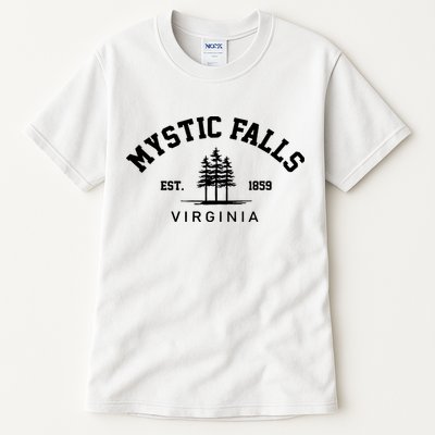 Mystic Falls Virginia Salvatore Stefan Damon Vampire Fan Gift Tall T-Shirt