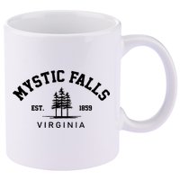 Mystic Falls Virginia Salvatore Stefan Damon Vampire Fan Gift 11oz C Handle Ceramic Mug