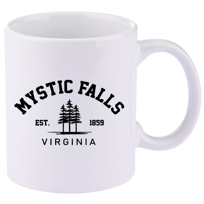 Mystic Falls Virginia Salvatore Stefan Damon Vampire Fan Gift 11oz C Handle Ceramic Mug