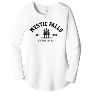 Mystic Falls Virginia Salvatore Stefan Damon Vampire Fan Gift Women's Perfect Tri Tunic Long Sleeve Shirt