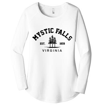 Mystic Falls Virginia Salvatore Stefan Damon Vampire Fan Gift Women's Perfect Tri Tunic Long Sleeve Shirt
