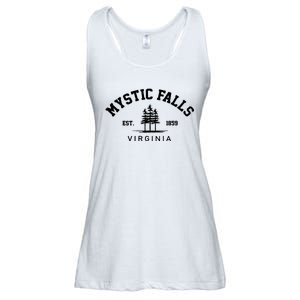 Mystic Falls Virginia Salvatore Stefan Damon Vampire Fan Gift Ladies Essential Flowy Tank