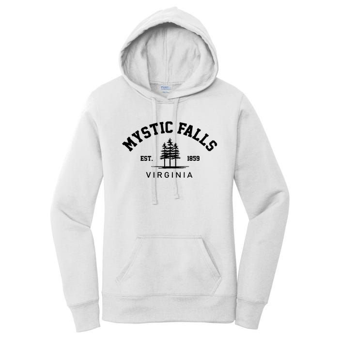 Mystic Falls Virginia Salvatore Stefan Damon Vampire Fan Gift Women's Pullover Hoodie