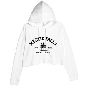 Mystic Falls Virginia Salvatore Stefan Damon Vampire Fan Gift Crop Fleece Hoodie