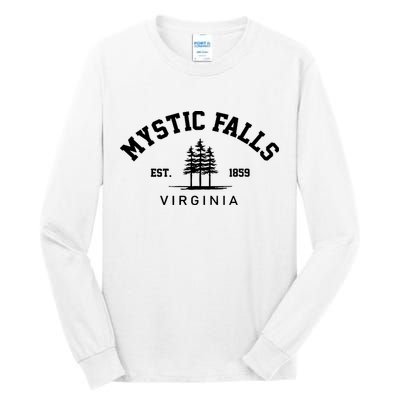 Mystic Falls Virginia Salvatore Stefan Damon Vampire Fan Gift Tall Long Sleeve T-Shirt