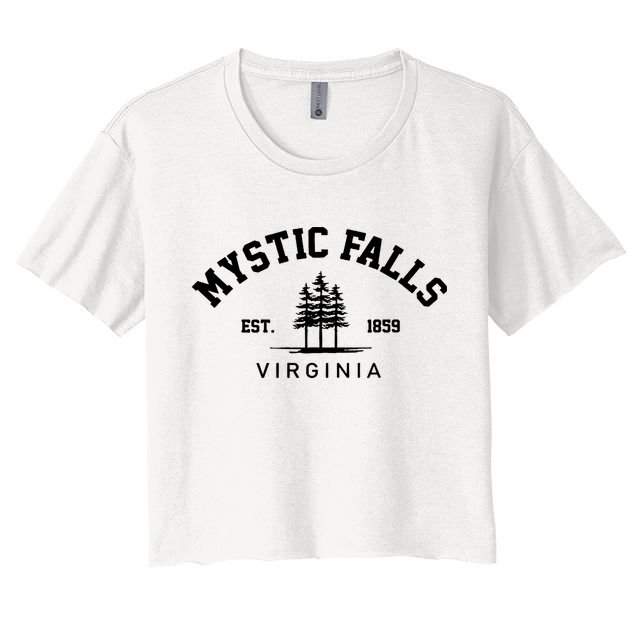 Mystic Falls Virginia Salvatore Stefan Damon Vampire Fan Gift Crop Top