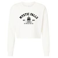 Mystic Falls Virginia Salvatore Stefan Damon Vampire Fan Gift Cropped Pullover Crew