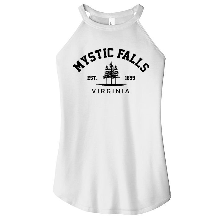 Mystic Falls Virginia Salvatore Stefan Damon Vampire Fan Gift Women's Perfect Tri Rocker Tank