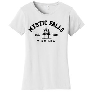 Mystic Falls Virginia Salvatore Stefan Damon Vampire Fan Gift Women's T-Shirt