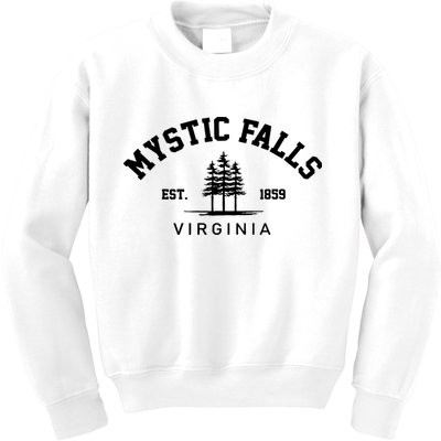 Mystic Falls Virginia Salvatore Stefan Damon Vampire Fan Gift Kids Sweatshirt