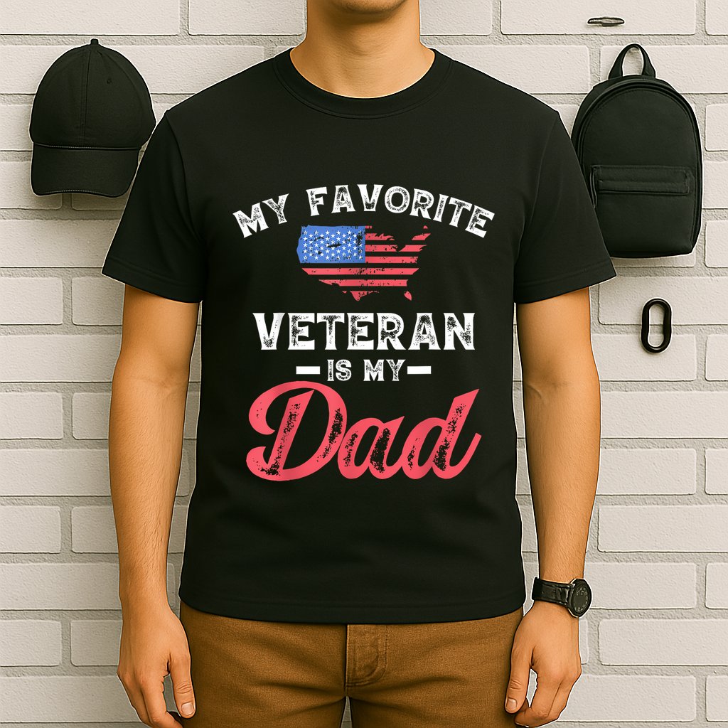 My Favorite Veteran Is My Dad Military Veterans Day T-Shirt
