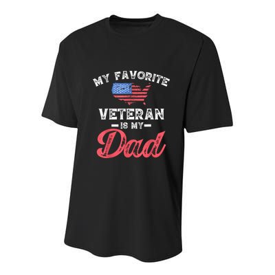 My Favorite Veteran Is My Dad Military Veterans Day Youth Performance Sprint T-Shirt