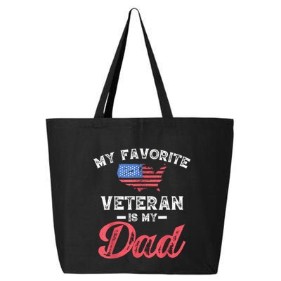 My Favorite Veteran Is My Dad Military Veterans Day 25L Jumbo Tote