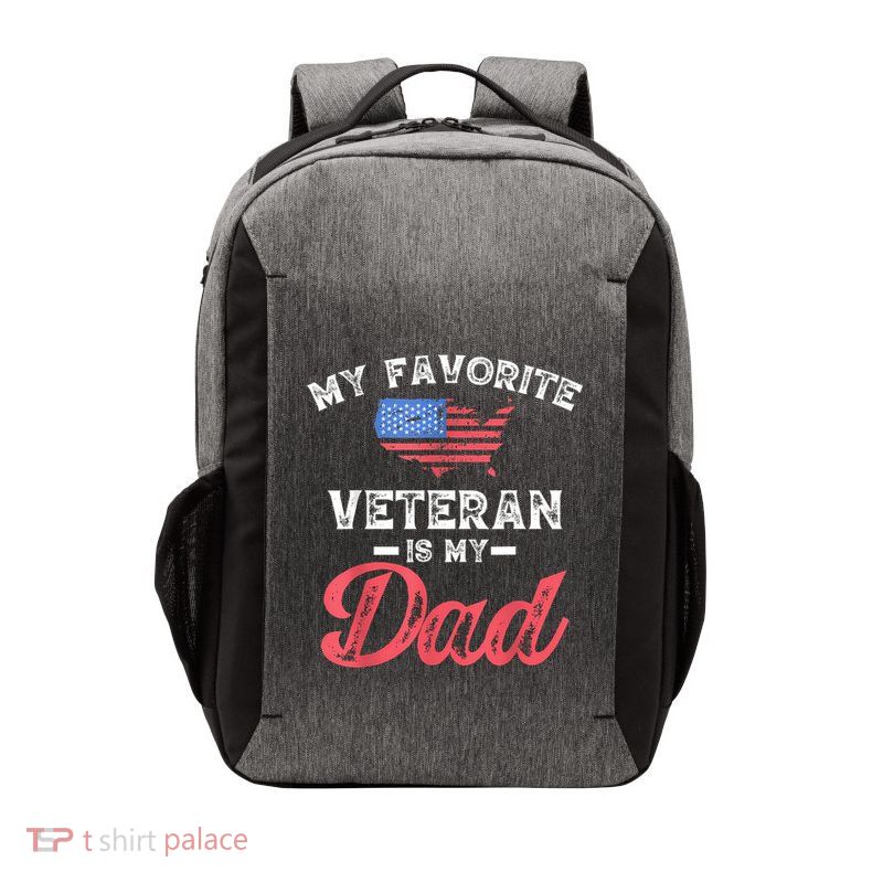 My Favorite Veteran Is My Dad Military Veterans Day Vector Backpack