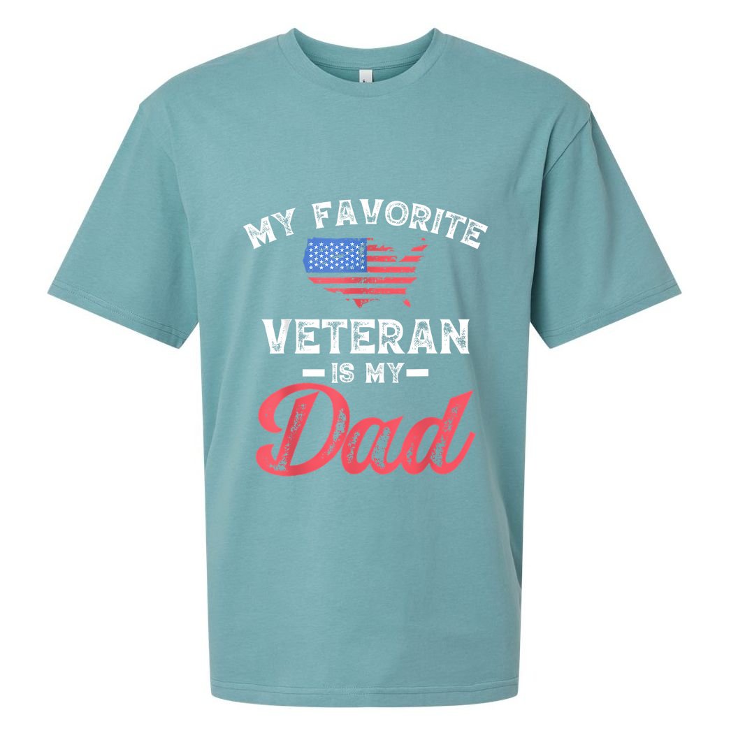 My Favorite Veteran Is My Dad Military Veterans Day Sueded Cloud Jersey T-Shirt