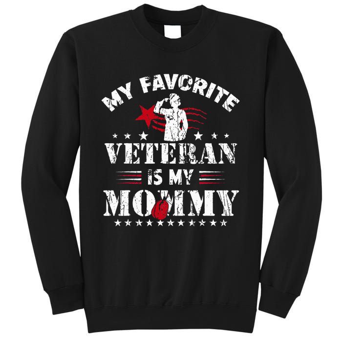 My Favorite Veteran Is My Mommy Usa Flag Vintage Sweatshirt