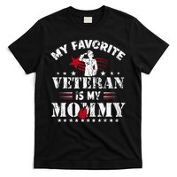 My Favorite Veteran Is My Mommy Usa Flag Vintage T-Shirt